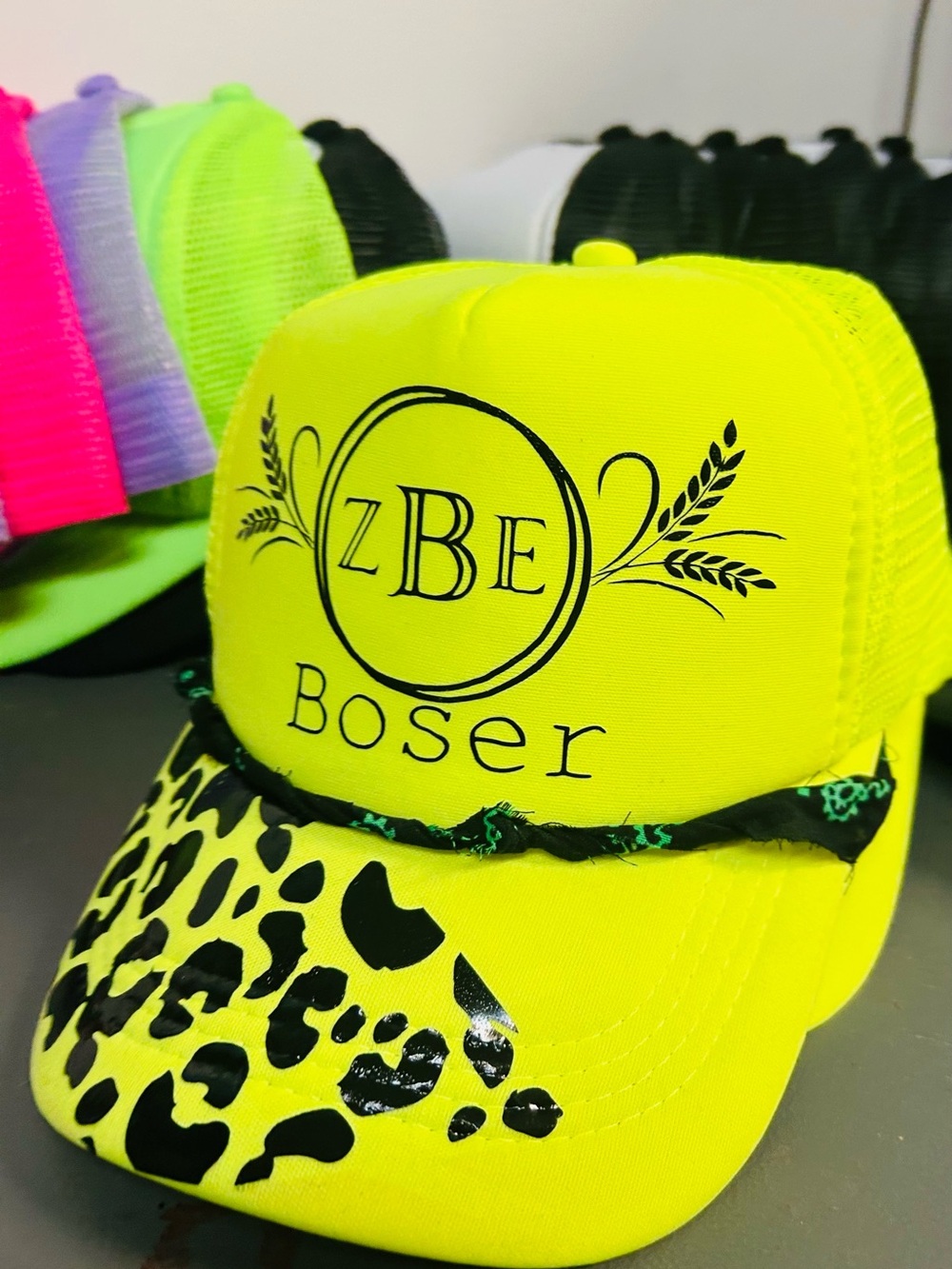 Custom family trucker caps